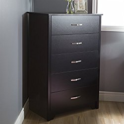 South Shore Fusion 5-Drawer Chest, Pure Black