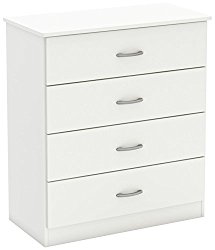 South Shore Libra 4-Drawer Dresser, Pure White
