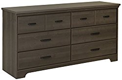 South Shore Versa 6-Drawer Double Dresser for Bedrooms, Hallways or Living Rooms, Gray Maple