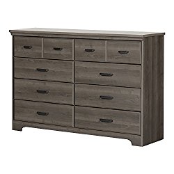 South Shore Versa 8-Drawer Double Dresser, Gray Maple