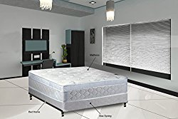Continental Sleep 10″ Pillowtop Eurotop, Fully Assembled Othopedic Queen Mattress & Box Spring with Bed Frame,Luxury Collection