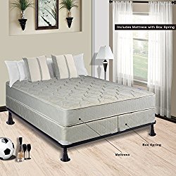 Continental Sleep Hollywood Collection 8-Inch Fully Assembled Othopedic Mattress and 8″ Split Box Spring, Queen
