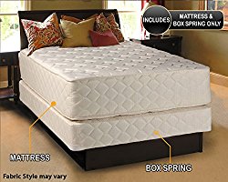 Highlight Luxury Firm King Size (76″x80″x14″) Mattress & Box Spring Set – Fully Assembled – Spinal Back Support, Innerspring Coils, Premium edge guards, Longlasting Comfort – By Dream Solutions USA
