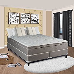 Spinal Solution 10″ Pillow/Euro Top Fully Assembled Orthopedic Mattress and 8″ Split Box Spring, Queen
