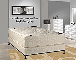 Spring Solution 14″ Firm Fully Assembled Orthopedic Type Mattress and 4-inch Box Spring, Queen