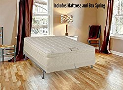 Spring Solution Long Lasting 10″ Pillowtop Fully Assembled Orthopedic Back Support Full XL Mattress and 4-inch Split Box Spring,Deluxe Collection,Full XL Size
