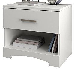 South Shore Gramercy 1-Drawer Nightstand, Pure White
