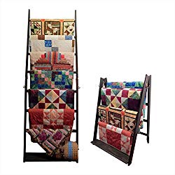 The LadderRack It’s 2 Quilt Racks in 1! (7 Rung/30″ Model/Weathered Black)