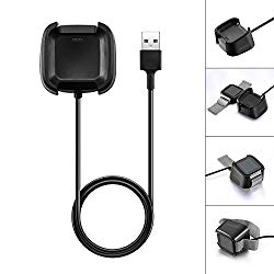 Businda Charger Charging Dock, USB Charging Base with 1m/3.3ft USB Charging Cable Cradle Dock for Fitbit Versa Wristband Men Women