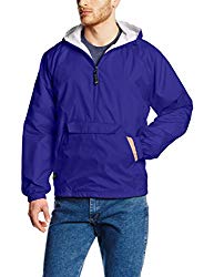 Charles River Apparel Men’s Classic Solid Windbreaker Pullover, Royal, X-Large
