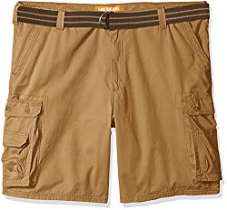 LEE Men’s Big and Tall New Belted Wyoming Cargo Short, Bourbon, 50W