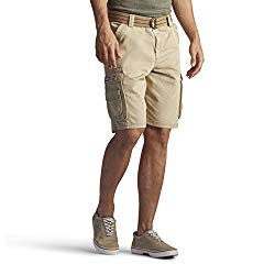 LEE Men’s New Belted Wyoming Cargo Short, Buff, 36