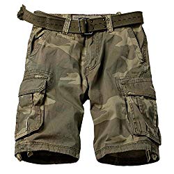 MUST WAY Men’s Multi Pocket Slim Fit Cotton Twill Cargo Shorts 8062# C34 Retro XN 34