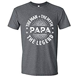 Texas Tees Man Myth Legend Papa, Gift For Papa, Funny Shirt For Papa, Mens Gray 3XL Shirt