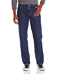 Wrangler Authentics Men’s Big and Tall Classic Regular Fit Jean, Dark Rinse, 44×28