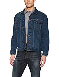 Wrangler Men’s Western Style Denim Jacket, Dark Blue, XL