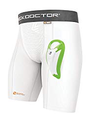 Shock Doctor Men’s Core Compression Short with Bio-Flex Cup – Adult – Large – White