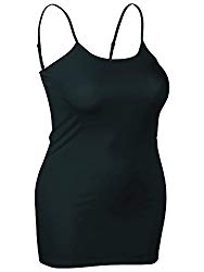 Emmalise Women’s Basic Casual Long Camisole Cami Top Plus Sizes – Green Teal, 2XL