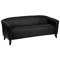 Flash Furniture HERCULES Imperial Series Black Leather Sofa