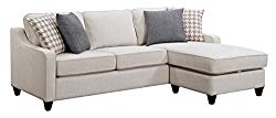 Scott Living Montgomery Cream Sectional Sofa with Accent Pillows