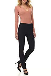 Rekucci Women’s “Ease In To Comfort Fit” Stretch Slim Pant (6,Black)