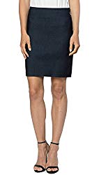 Velucci Womens Stretchable Mini Pencil Skirt – Above The Knee 19″ Length Classic Skirt, Indigo-L