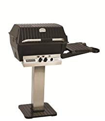 Broilmaster P3PK7N Grill Cart Package with P3 Natural Gas Grill Head 45 000 BTU Capacity Bowtie Burner Patio Post and Side Shelf in Stainless