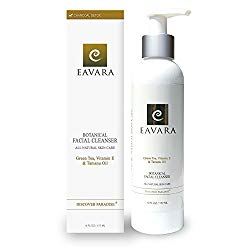 Award Winning Organic Anti Aging Daily Facial Cleanser | Eavara All Natural Exfoliating Face Cleanser Wash | For Sensitive Skin | Moisturizing | Hydrating | Organic Tamanu Oil | Coconut Oil