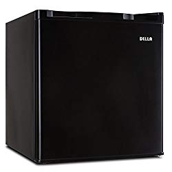 Della Portable Mini Fridge Single Door Reversible Upright Mini Refrigerator Freezer Compact Dorm 1.6 Cubic ft, (Black)