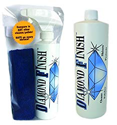 DIAMOND FINISH The Protector Spray Kit 48oz All-in-One Waterless Cleaner & Polish Motorcycle Car; Bug, Tar, Bird Poop, Brake Dust, Tree Sap, Grease, Remover – While it Shines