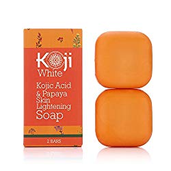 Kojic Acid & Papaya Skin Lightening Soap ( 2.82 oz / 2 Bars ) – Natural Brightening with Hyaluronic Acid for Smooth Face & Body, Dark Spot Elimination for Freckles, Acne Scars And Age Spots