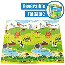 USA Toyz Baby Play Mat – “Hape Foldable Play Mat” Baby Gym Nontoxic Waterproof Baby Play Mats for Infants 3+ Mths with Kids Play Mat Carry Case