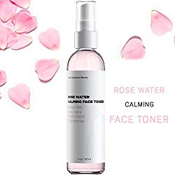 HD Beauty Rose Water Calming Face Toner and Mist with Green Tea, Aloe and Hyaluronic Acid for Hydration, Toning and Priming, 4 oz.