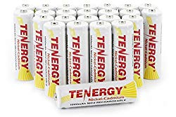 Tenergy AA Rechargeable NiCD Battery, 1.2V 1000mAh High Capacity AA Batteries for Solar Lights, Garden Lights, Remotes, Mice, 24-Pack