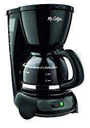 Mr. Coffee 4-Cup Switch Coffee Maker with Gold Tone Filter, Black