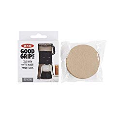 OXO Good Grips Cold Brew Coffee Maker Replacement Paper Filters, Brown, 50 Per Box
