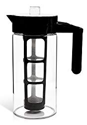 Zell Cold Brew Coffee Maker | Best Home Iced Coffee & Tea Maker with Removable Coffee Fine Mesh Filter | Strong Borosilicate Glass Cold Coffee Maker | BONUS Fruit Infusion Filter | 1 Quart (1000 ml)
