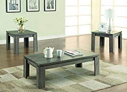 Coaster Contemporary Distressed Grey Three Piece Occasional Table Set