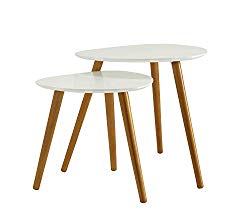 Convenience Concepts Oslo Nesting End Tables, White