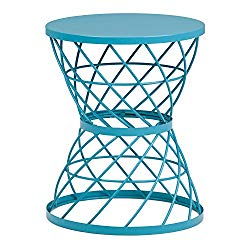 Simpli Home Rodney Metal Accent Table, Turquoise
