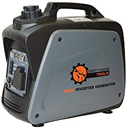 Dirty Hand Tools 104609 800W Inverter Generator – Gas Powered, 120V Outlets x21, USB x1, DC x1