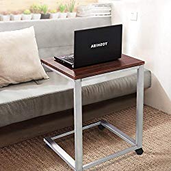 TANGKULA Snack Table Home Simple Modern Design Sofa Couch Side Table End Table Laptop Notebook Stand Over Bed TV Snack Rolling C Table (1 x snack table)