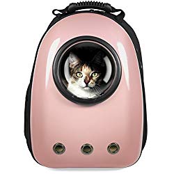 Best Choice Products Traveler Bubble Window Backpack Pet Carrier for Cats and Dogs – Rose Gold