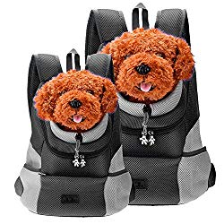 CozyCabin Latest Style Comfortable Dog Cat Pet Carrier Backpack Travel Carrier Bag Front for Small dogs Carrier Bike Hiking Outdoor (XL, Black)