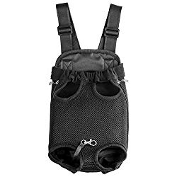 GEEPET Legs Out Front-facing Dog Carrier Hands-free Adjustable Pet Backpack Carrier for Walking, Hiking, Bike and Motorcycle (X-Large)
