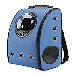 Texsens Innovative Traveler Bubble Backpack Pet Carriers for Cats and Dogs (Blue)