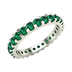 Emerald 2.25 mm Stackable Eternity Band 14K Gold