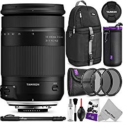 Tamron 18-400mm f/3.5-6.3 Di II VC HLD Lens for Canon EF w/Advanced Photo and Travel Bundle