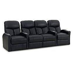 Octane Seating BOLT-R4SLP-BND-BL Octane Bolt XS400 Motorized Leather Home Theater Recliner Set (Row of 4)