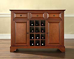 Crosley Furniture LaFayette Wine Buffet / Sideboard – Classic Cherry